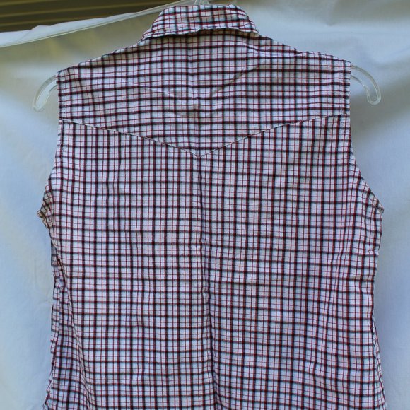 Crazy Cowgirl Sleeveless Button Down Shirt Sz M - Picture 3 of 5